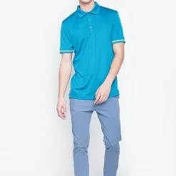 Callaway Jack Nicklaus Black Label By Perry Ellis Mini Jacquard Polo Shirts -CLUBS Shop MiniJacquardPolo DeepDiveBlue5