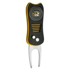 Team Golf Retractable Switchblade Switchfix Divot Tool Ball Marker - NCAA -CLUBS Shop Missouri 55513d07 d971 4515 8c67 18de6f0ff21a