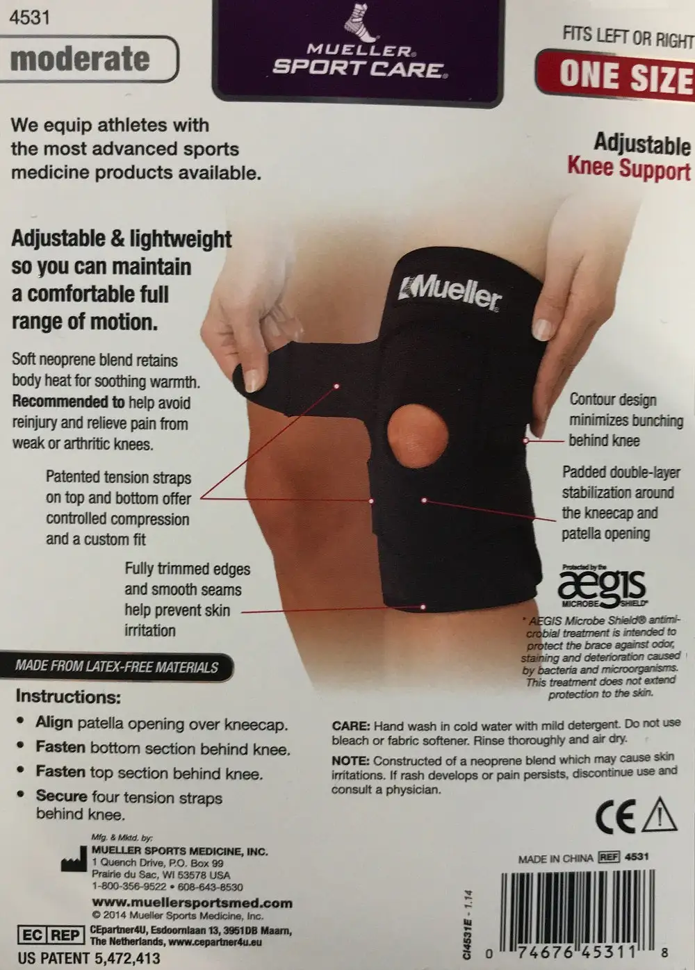 Hornung's Mueller Sport Care Moderate Adjustable Knee Support Brace 2 Hornung's Mueller Sport Care Moderate Adjustable Knee Support Brace - Image 2