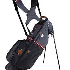 Sun Mountain 2023 Sonnenalp Mid-Stripe Dual Strap Stand Bag -CLUBS Shop N230129 black gunmetal red