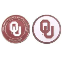 J&M NCAA Double Sided Collegiate Golf Ball Marker Coins -CLUBS Shop Oklahoma