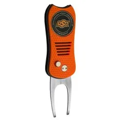 Team Golf Retractable Switchblade Switchfix Divot Tool Ball Marker - NCAA -CLUBS Shop OklahomaState