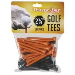 Hireko Powerbilt Golf Tees (50 Pack) - Orange/Black - 2.75"