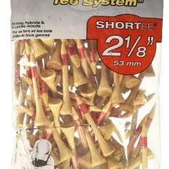 J And M Pride Professional Tee System ProLength Golf Tees -CLUBS Shop PTS ProLength Natural Red 2.125 125