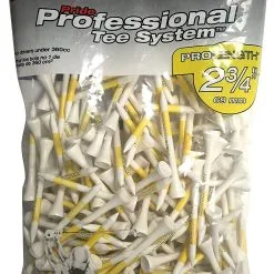 J And M Pride Professional Tee System ProLength Golf Tees -CLUBS Shop PTS ProLength White 2.75 175