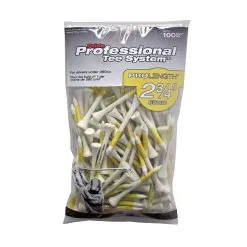 J And M Pride Professional Tee System ProLength Golf Tees -CLUBS Shop PTS ProLength Yellow 100