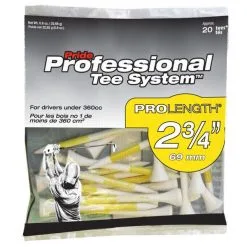 J And M Pride Professional Tee System ProLength Golf Tees -CLUBS Shop PTS ProLength Yellow 20