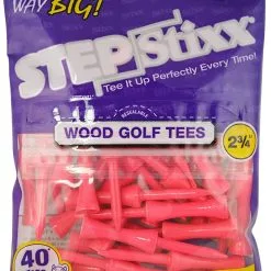 CaddiesShack STEPStixx Golf Tees - 2.75" -CLUBS Shop STEPStixx 2.75 Pink