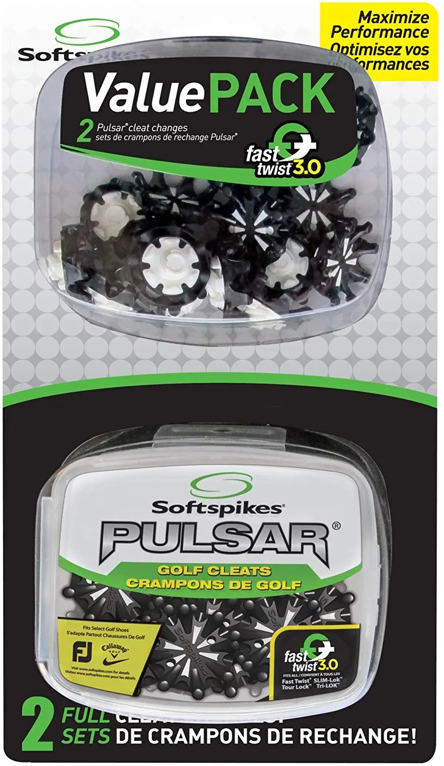 Proactive Softspikes Pulsar Golf Cleats Fast Twist 3.0 Value Pack 1 Proactive Softspikes Pulsar Golf Cleats Fast Twist 3.0 Value Pack