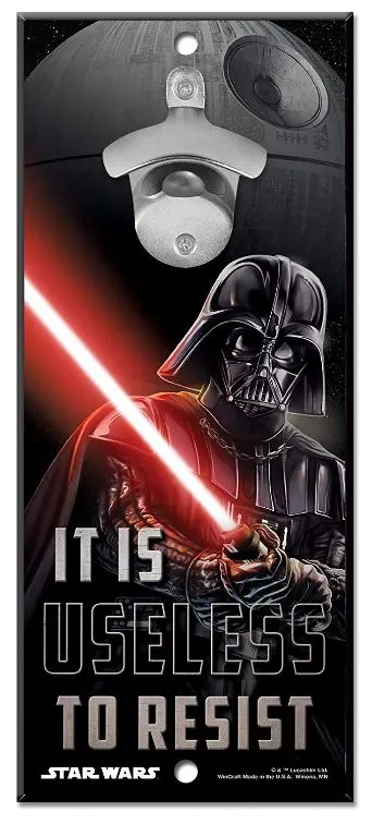 WinCraft Star Wars Bottle Opener 13" X 5" Wooden Signs 3 WinCraft Star Wars Bottle Opener 13" X 5" Wooden Signs - Image 3