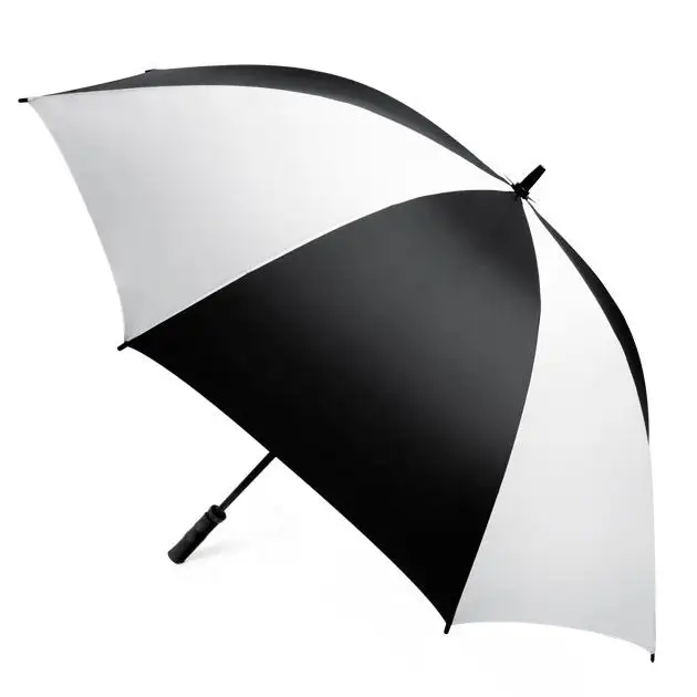 Hireko 62 Inch Deluxe Golf Umbrella Black/White 1 Hireko 62 Inch Deluxe Golf Umbrella Black/White