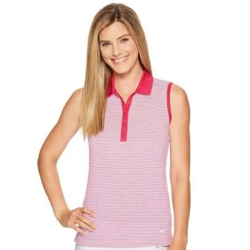 CaddiesShack Nike Golf Womens Victory Stripe Sleeveless Polo Shirt 8 CaddiesShack Nike Golf Womens Victory Stripe Sleeveless Polo Shirt -CLUBS Shop Victory Stiped Sleeveless Polo 0