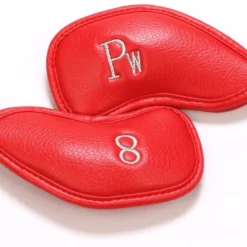 HNM Golf Volf Golf Red Synthetic Leather Iron Covers Set -CLUBS Shop VolfGolfHeadcover RedLeatherIrons2