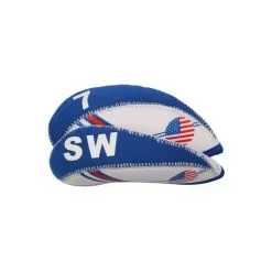 HNM Golf Volf Golf USA Flag Neoprene Iron Head Covers Set -CLUBS Shop VolfGolfHeadcover USANeopreneIrons4