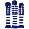 HNM Golf Volf Golf Knit Blue White Diamond Headcover Set