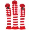HNM Golf Volf Golf Knit Red White Diamond Headcover Set