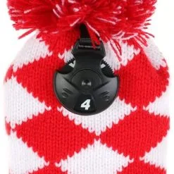 HNM Golf Volf Golf Knit Red White Diamond Headcover Set 7 HNM Golf Volf Golf Knit Red White Diamond Headcover Set -CLUBS Shop VolfGolfHeadcovers KnitRedSet3