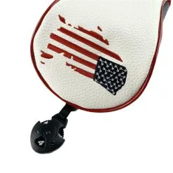 HNM Golf Volf Golf Red White Blue Leather USA Headcovers -CLUBS Shop VolfGolfHeadcovers USAFairway2