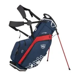 Wilson Staff Golf Feather Lite FL Stand Carry Bags -CLUBS Shop WGB5705NA WS FEATHER NARDWH bag with strap and open stand