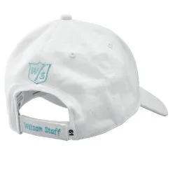 Wilson Staff Relaxed Ladies Golf Cap 5 Wilson Staff Relaxed Ladies Golf Cap -CLUBS Shop WGH591000MIX WS Tour Relaxed Cap Womens WhiteTeal Back