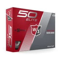 Wilson Staff 50 Elite Golf Balls -CLUBS Shop WGWP17900 2019 50 Elite White Right Hero