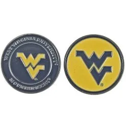 J&M NCAA Double Sided Collegiate Golf Ball Marker Coins -CLUBS Shop West Virginia