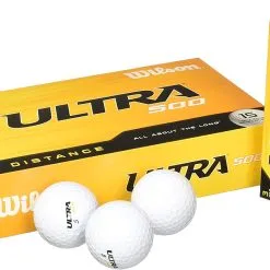 CaddiesShack Wilson Ultra 500 Golf Balls 15 Pack -CLUBS Shop Wilson Ultra 500 Distance White Golf Balls
