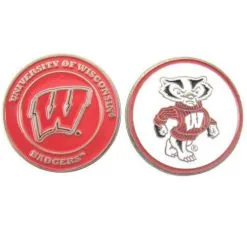 J&M NCAA Double Sided Collegiate Golf Ball Marker Coins -CLUBS Shop Wisconsin