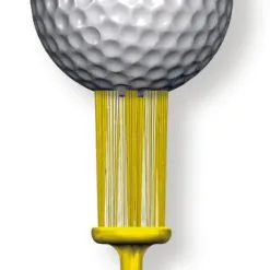 J And M Brush-t Golf Original Brush Tees -CLUBS Shop Yellow 1