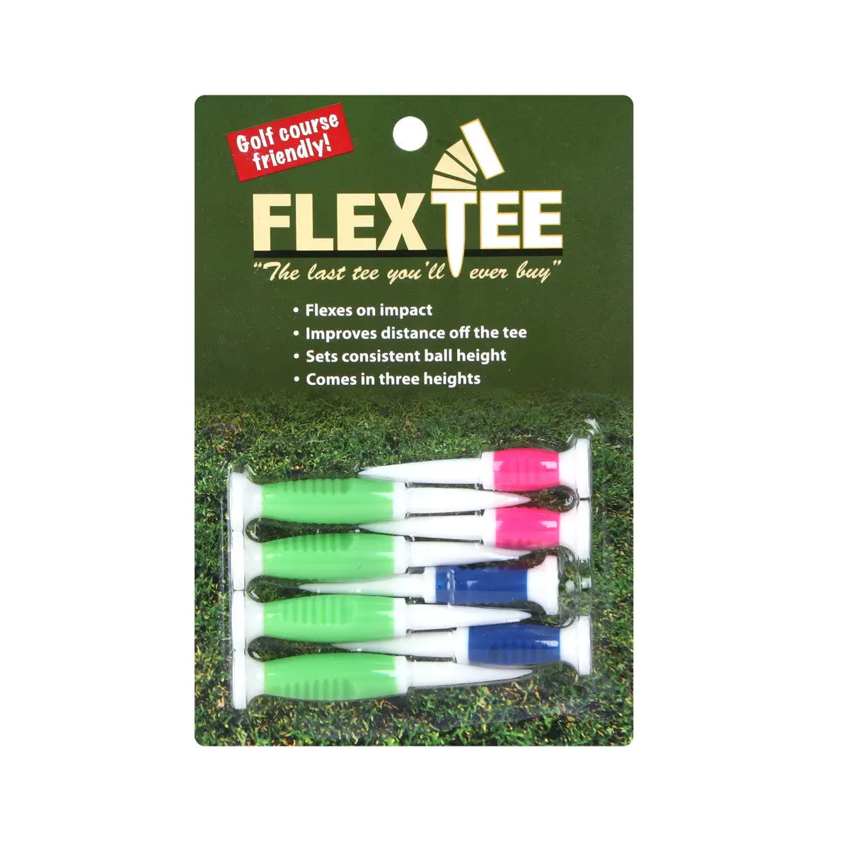 Hireko FlexTee Flexible Golf Tees - 8 Pack - Multi Heights 2 Hireko FlexTee Flexible Golf Tees - 8 Pack - Multi Heights - Image 2