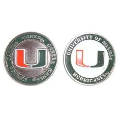 J&M NCAA Double Sided Collegiate Golf Ball Marker Coins -CLUBS Shop miami