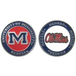 J&M NCAA Double Sided Collegiate Golf Ball Marker Coins -CLUBS Shop oldmiss